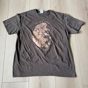 Water Bear Tardigrade Graphic T Shirt Delta Ringspun Heather‎ Brown XL